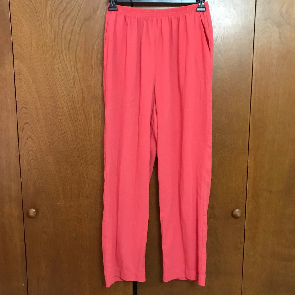 Alfred Dunner Crepe Coral Casual Pant 14